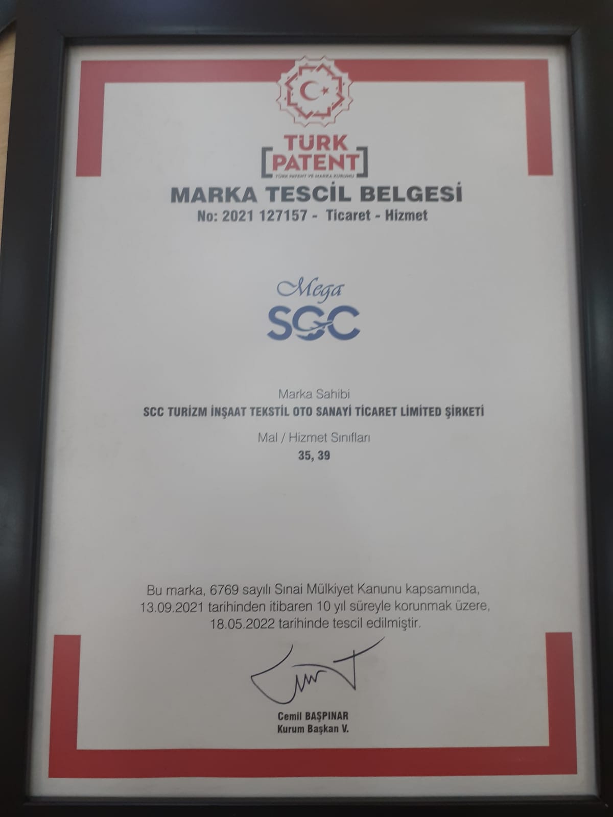 MARKA TESCİL BELGESİ